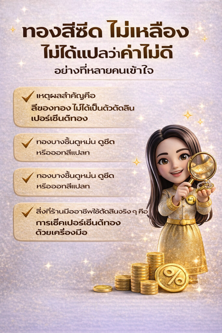 ทองสีซีด ไม่เหลือง ไม่ได้แปลว่าค่าไม่ดี อย่างที่หลายคนเข้าใจ